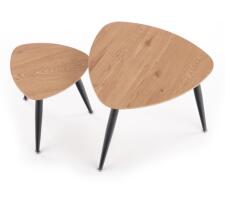 Комплект HALMAR NICEA 2 (2 стола журнальных) дуб золотой/черный, 40/40/41 и 60/60/49