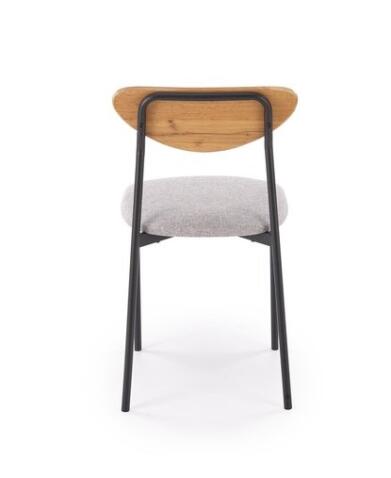 Комплект HALMAR DICKY (стол+ 4 стула) натуральный/черный/серый