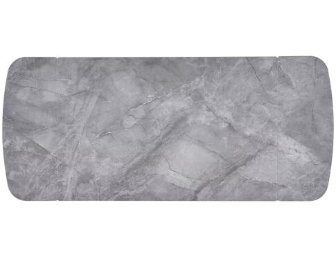 Стол обеденный SIGNAL SENTO серый лак/черный 120-180/80