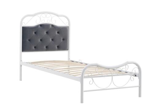 Кровать HALMAR FABRIZIA серый/белый, 90/200