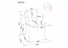 Стул SIGNAL KIOTO t.254 серый/черный