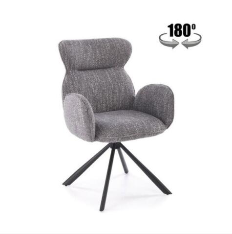 Стул HALMAR K571 серый/черный, поворотный