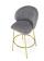Стул барный HALMAR H116 серый/золотой