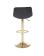 Стул барный HALMAR H120 черный/золотой
