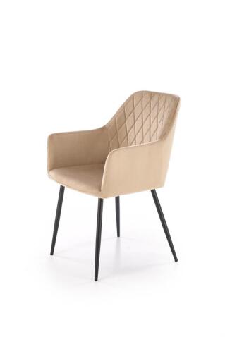 Стул HALMAR K558 бежевый/черный