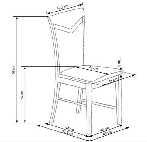 Стул HALMAR CITRONE т. орех/JAZZ 2