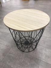 Стол журнальный HALMAR MARIFFA натуральный/черный, 42/41