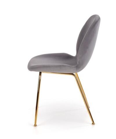 Стул HALMAR K381 серый/золотой