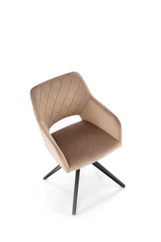 Стул HALMAR K535 бежевый/черный, поворотный