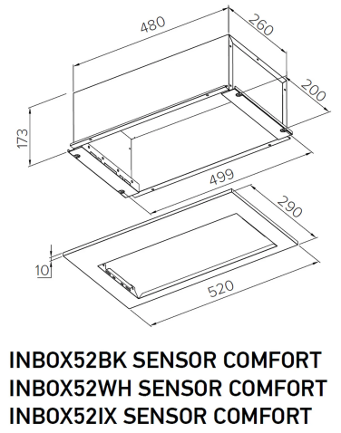 Вытяжка кухонная MEFERI INBOX52BK SENSOR COMFORT