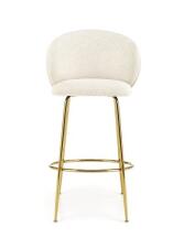 Стул барный HALMAR H116 кремовый/золотой