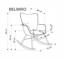 Кресло-качалка HALMAR BELMIRO кремовый