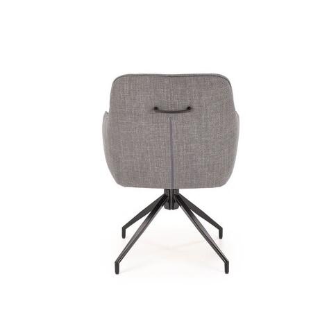 Стул HALMAR K527 серый/черный, поворотный