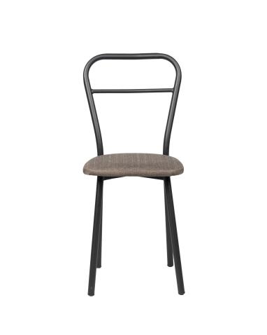 Стул ВВР Браун бурый/черный, рогожка