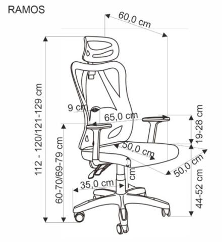 Кресло компьютерное HALMAR RAMOS черный