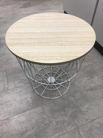 Стол журнальный HALMAR MARIFFA натуральный/белый, 42/41