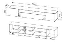 Тумба для ТВ NN Мебель (МС Байкал К) Дуб Золотой/Графит (SAFE)