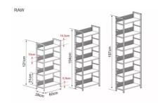 Стеллаж SIGNAL RAW R5 дуб/черный