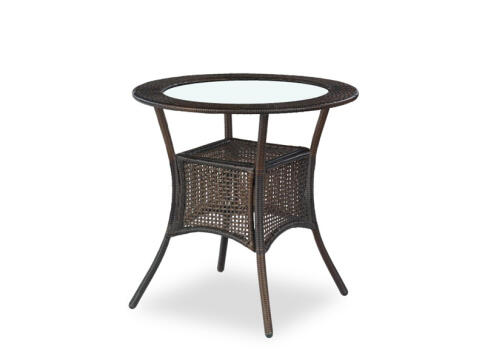 Стол обеденный HALMAR MIDAS искуств. ротанг/темно-коричневый, 74/74