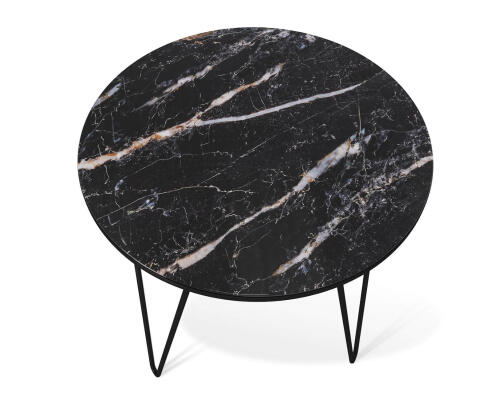 Стол журнальный Sheffilton SHT-CT27 черный мрамор/черный муар
