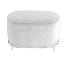 Банкетка Sheffilton SHT-B21-1 серое облако/хром лак