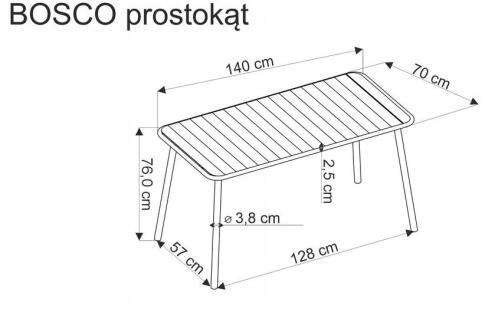 Стол обеденный HALMAR BOSCO черный, 140/70/76