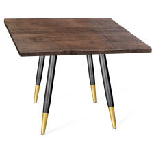 Стол Sheffilton SHT-TU104/80/80 МДФ черный муар/золото/палисандр