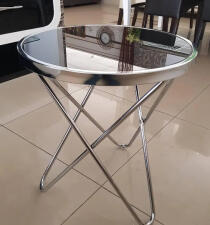 Стол журнальный SIGNAL FABIA C черный/хром, 45/50 Стол журнальный SIGNAL FABIA C черный/хром, 45/50