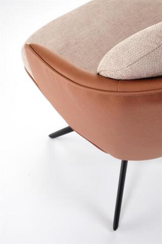 Стул HALMAR K554 коричневый/бежевый/черный, поворотный