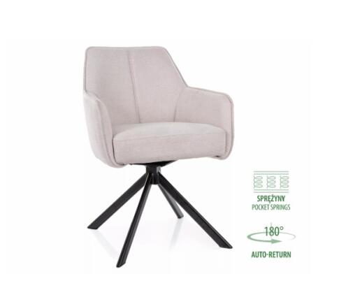 Стул SIGNAL NOTTI Brego 22 светло-бежевый/черный, поворотный