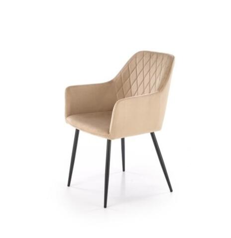 Стул HALMAR K558 бежевый/черный