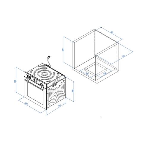 Духовой шкаф WEISSGAUFF WGO 702 D White Glass