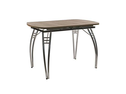 Стол ВВР Раздвижной пластиковый Дуб кера/паук хром 110-150/70