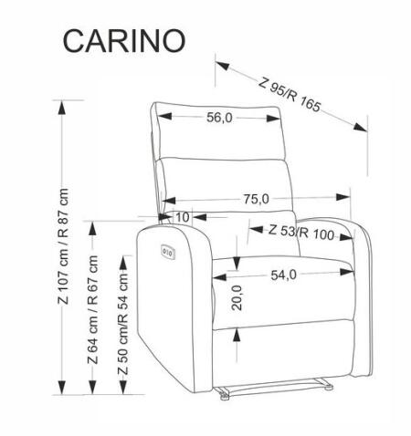 Кресло HALMAR CARINIO светло-бежевый