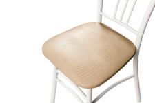 Стул ВВР Трилогия Бежевый Крокодил/белый, экокожа