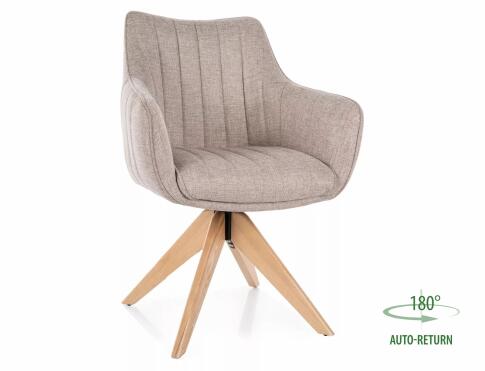 Стул SIGNAL AZALIA D Brego 31 светло-бежевый/дуб, поворотный