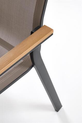 Стул HALMAR FIERRO черный/серый/коричневый