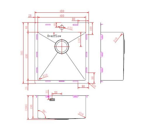 Мойка ZORG ZRN 5045 PREMIUM PVD Gunblack