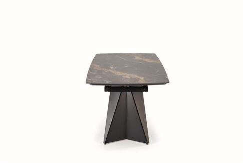 Стол обеденный HALMAR ARMANI черный мрамор/черный 165-241/90