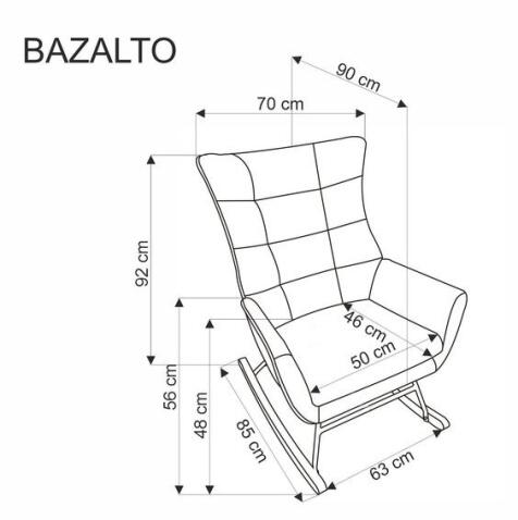 Кресло-качалка HALMAR BAZALTO бежевый