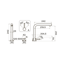 Смеситель для кухни Omoikiri Nara-С хром Смеситель для кухни Omoikiri Nara-С хром