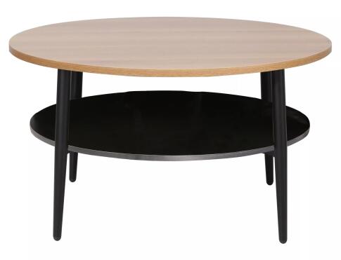 Стол журнальный SIGNAL ELLA A дуб/черный 80/45