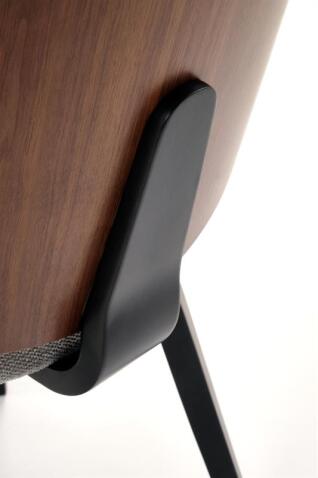 Стул HALMAR K563 серый/черный/орех