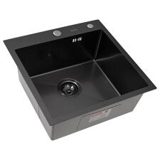 Комплект для кухни ARFEKA ECO AR мойка 500*500, коландер F, дозатор BLACK DECOR VOLCANIC