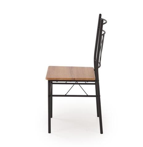 Комплект HALMAR FAUST 3 (стол+ 4 стула) дуб натуральный/черный