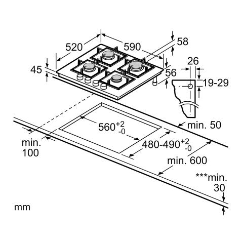 Поверхность газовая BOSCH PPP6A2I40