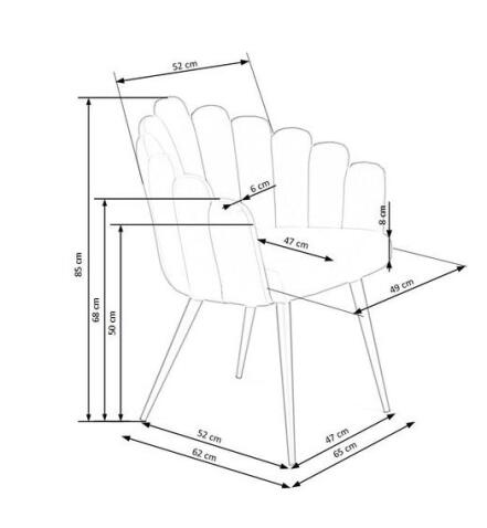 Стул HALMAR K410 серый/черный