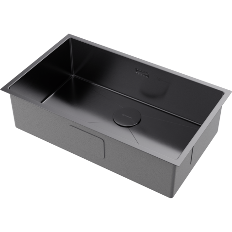 Кухонная мойка из нержавейки Omoikiri Taki 74-U/IF-GM вороненая сталь