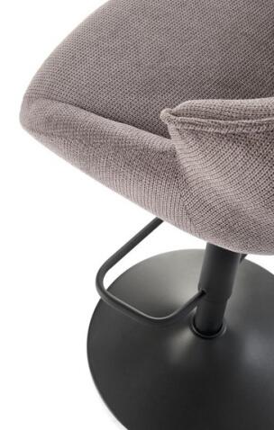 Стул барный HALMAR H122 серый/черный