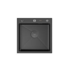 Мойка ARFEKA ECO AR 500*500 POP-UP BLACK PVD NANO DECOR VOLCANIC ROCK